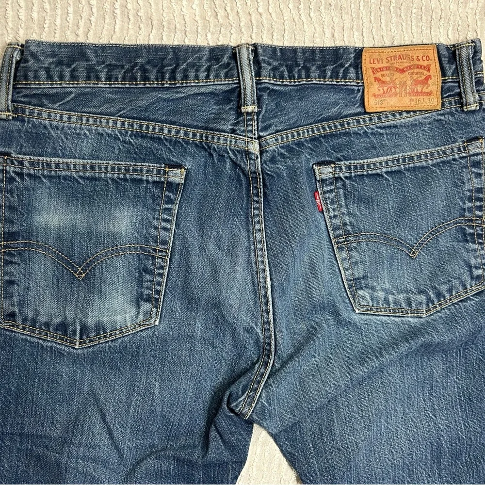 Levi’s 513 Slim Straight Jeans Men’s 36x30 Blue Classic Denim Casual Everyday